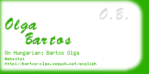 olga bartos business card